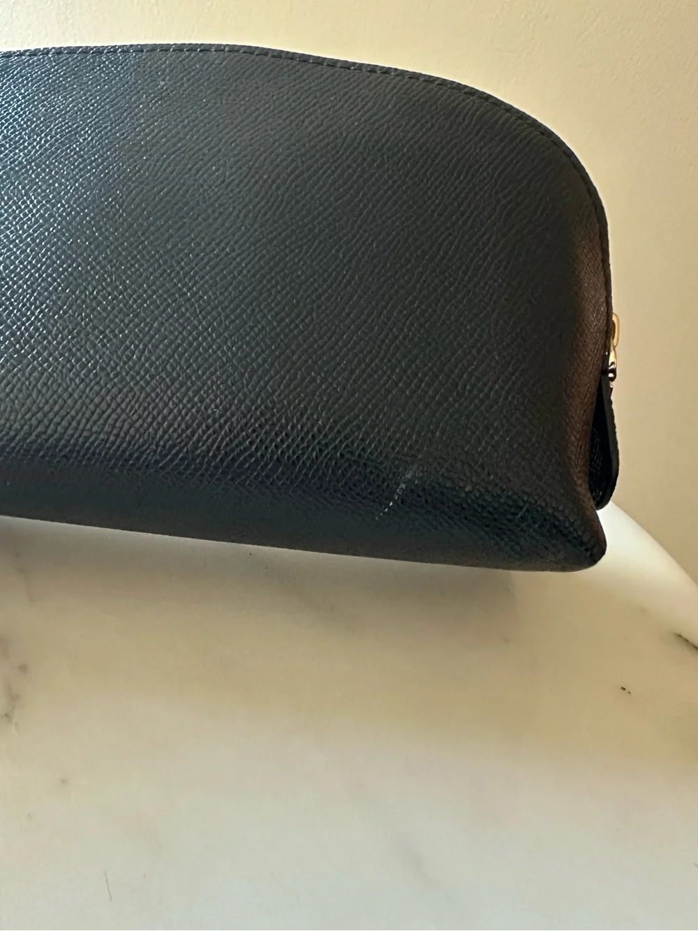 Coach cross grain leather cosmetic pouch